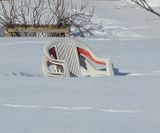 Vår stol i snö